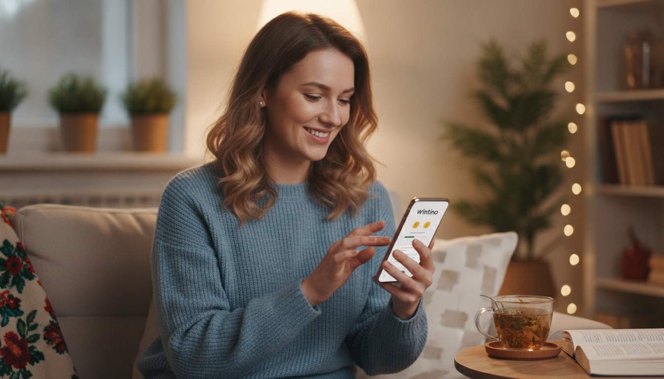 User enjoying the Wintino mobile app